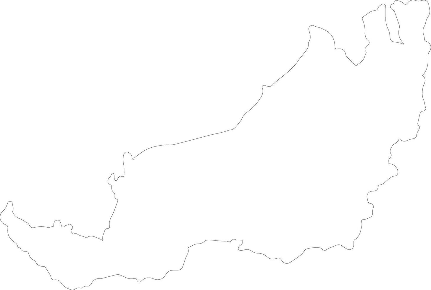 Sarawak Malaysia outline map vector