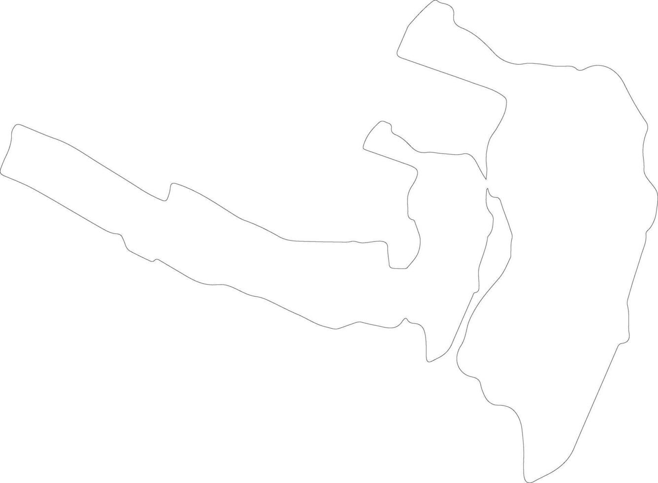 Sarangani Philippines outline map vector