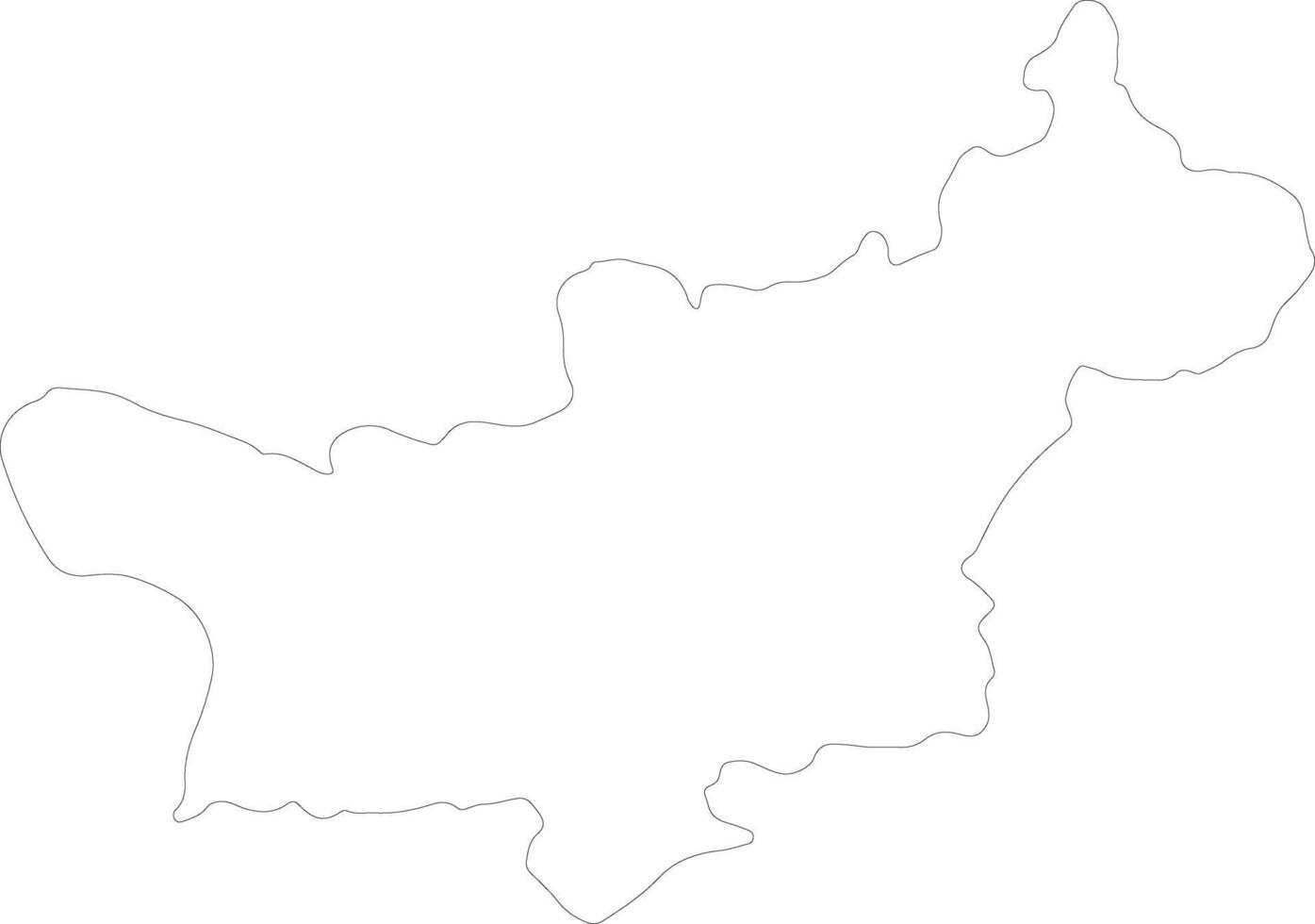 Saravan Laos outline map vector