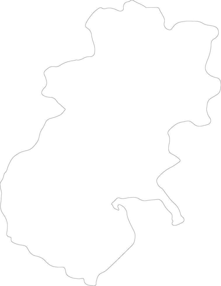 Seti Nepal outline map vector
