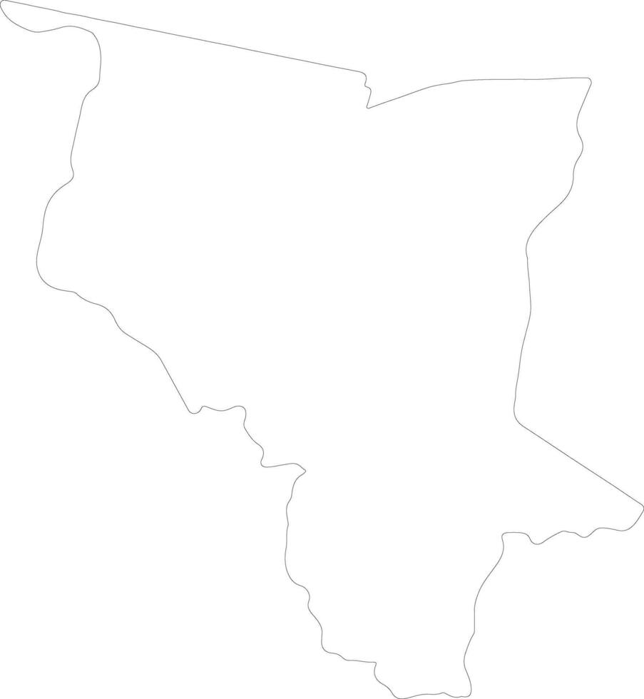 Savanes Togo outline map vector