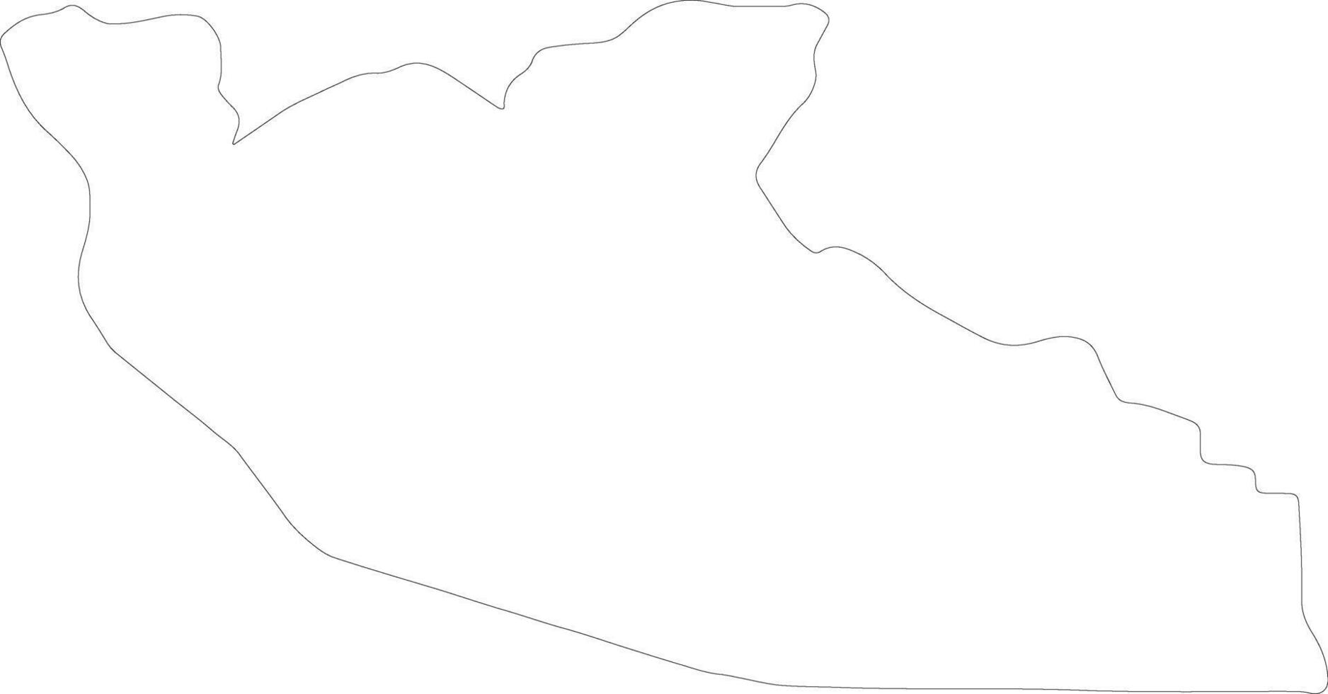 Shiselweni Swaziland outline map vector