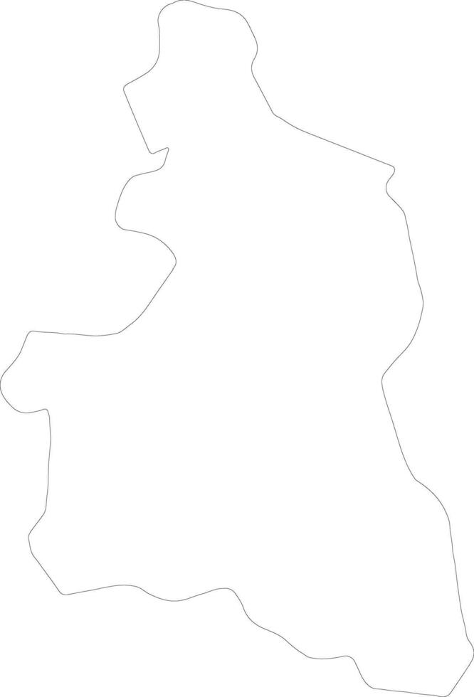 Sing Buri Thailand outline map vector