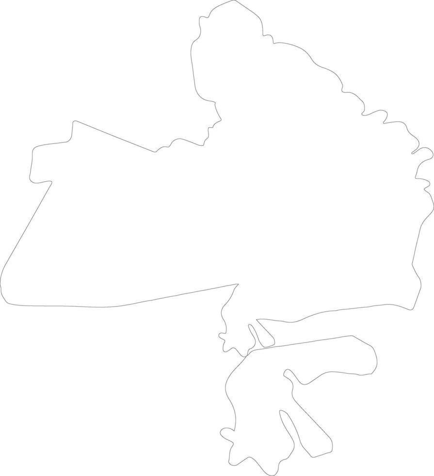 Sirdaryo Uzbekistan outline map vector