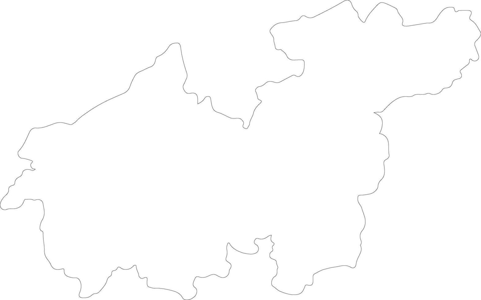 Sikasso Mali outline map vector