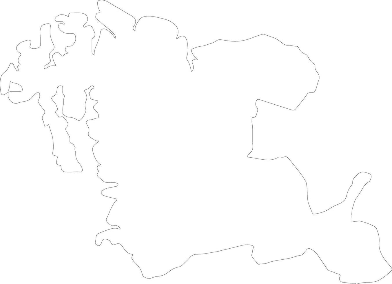 South Chungcheong South Korea outline map vector