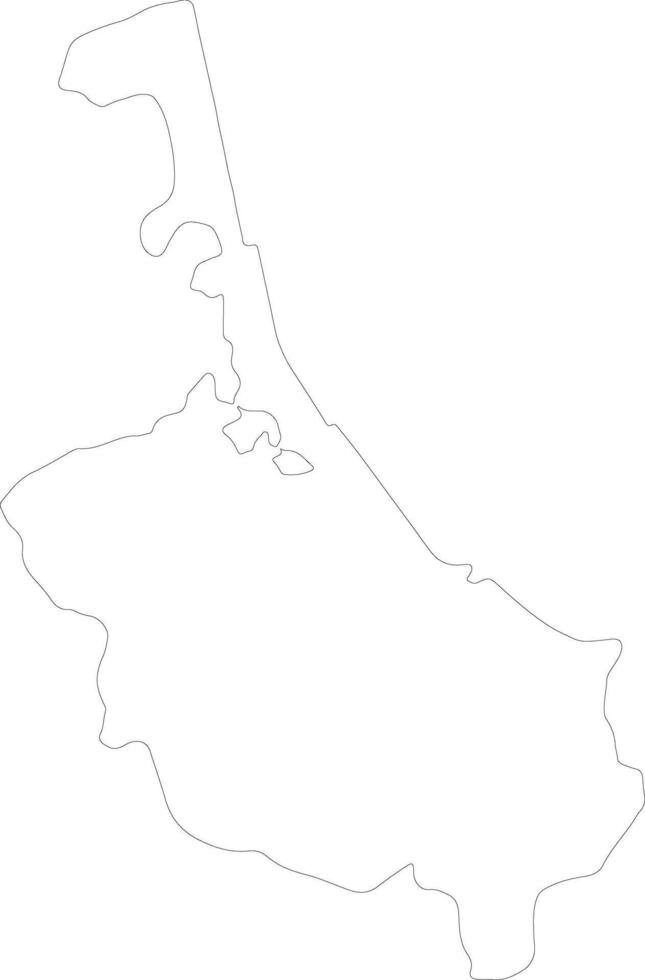 Songkhla Tailandia contorno mapa vector