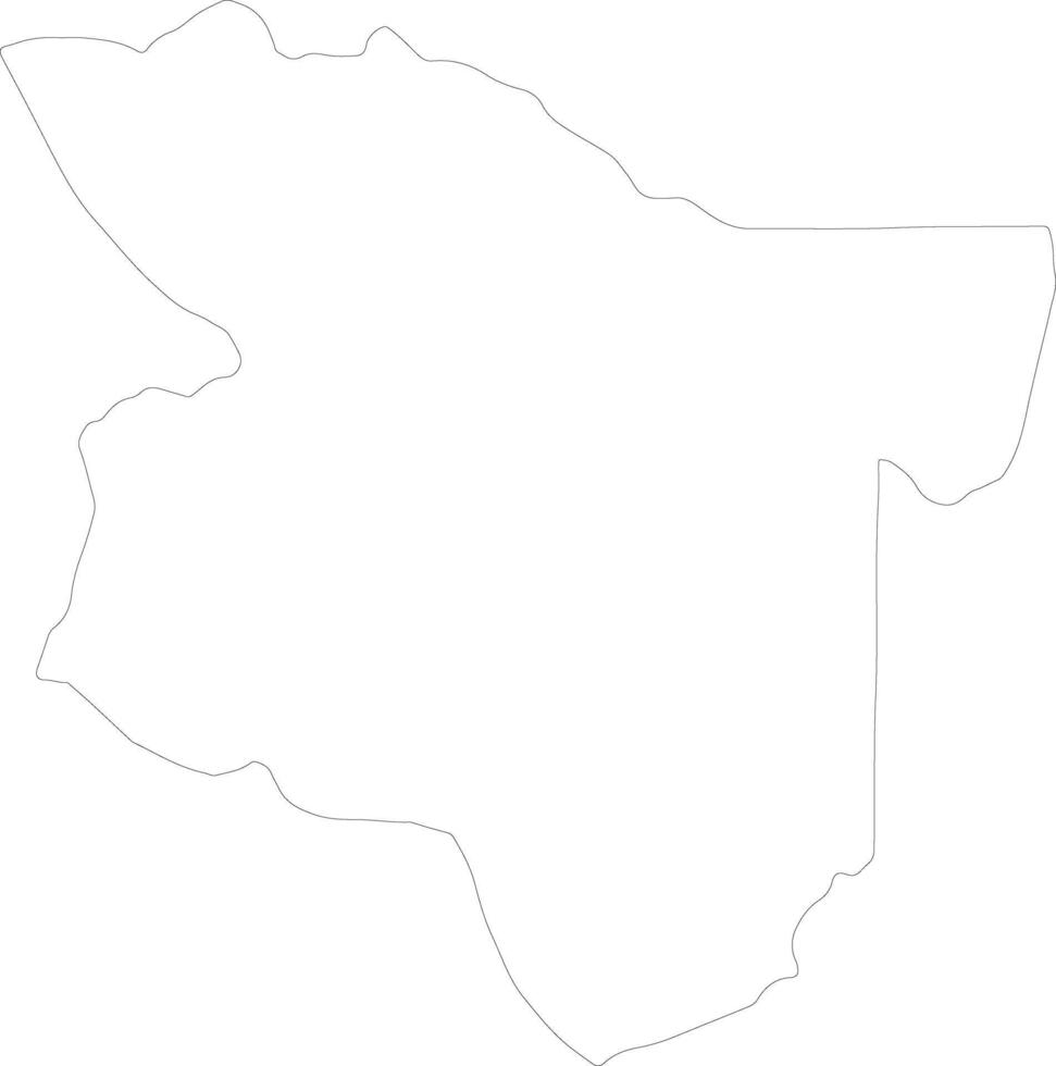 Simiyu United Republic of Tanzania outline map vector