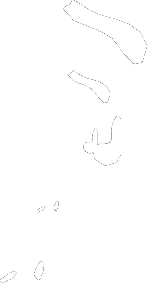 South Caicos and East Caicos Turks and Caicos Islands outline map vector