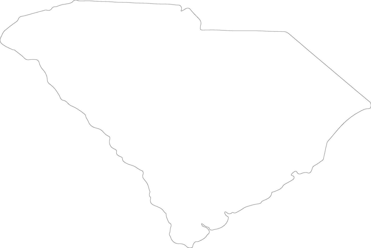 sur carolina unido estados de America contorno mapa vector