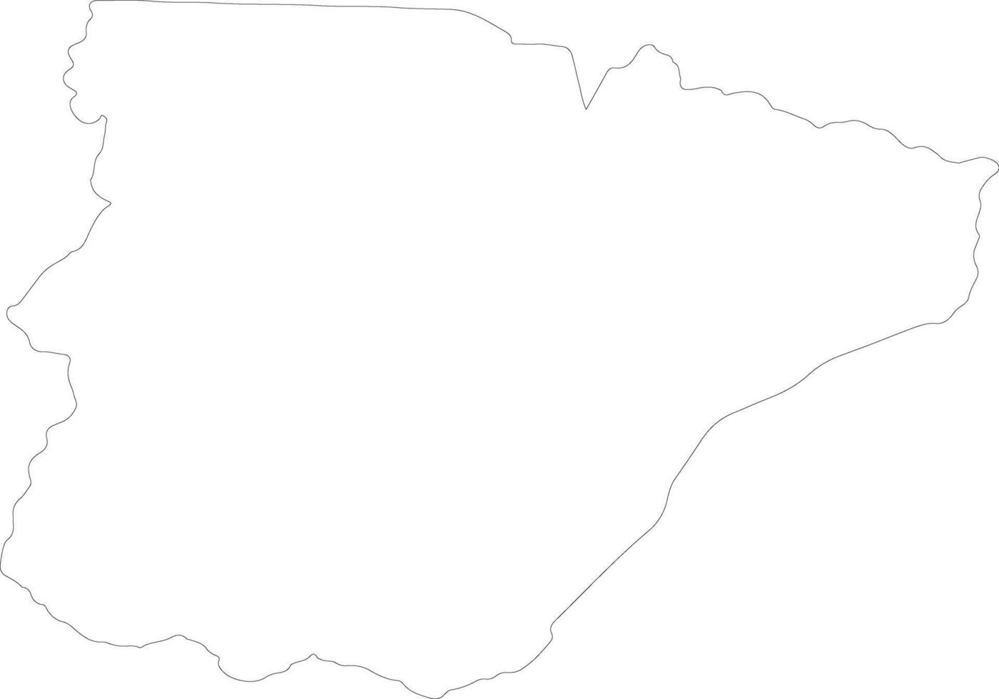 Southern Zambia outline map vector