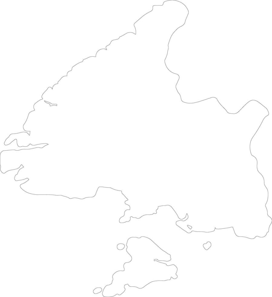 Southland New Zealand outline map vector