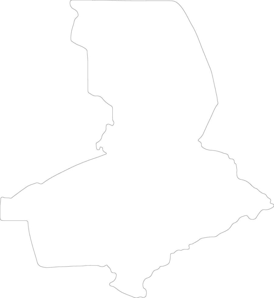 South Kazakhstan Kazakhstan outline map vector