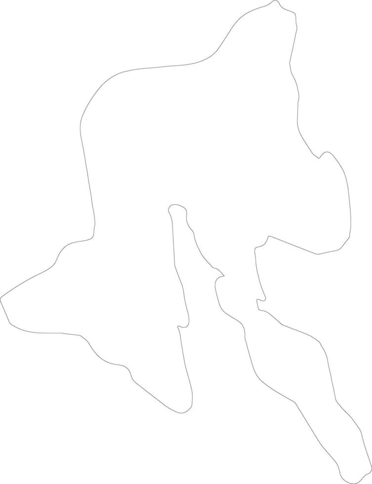 del Sur Leyte Filipinas contorno mapa vector