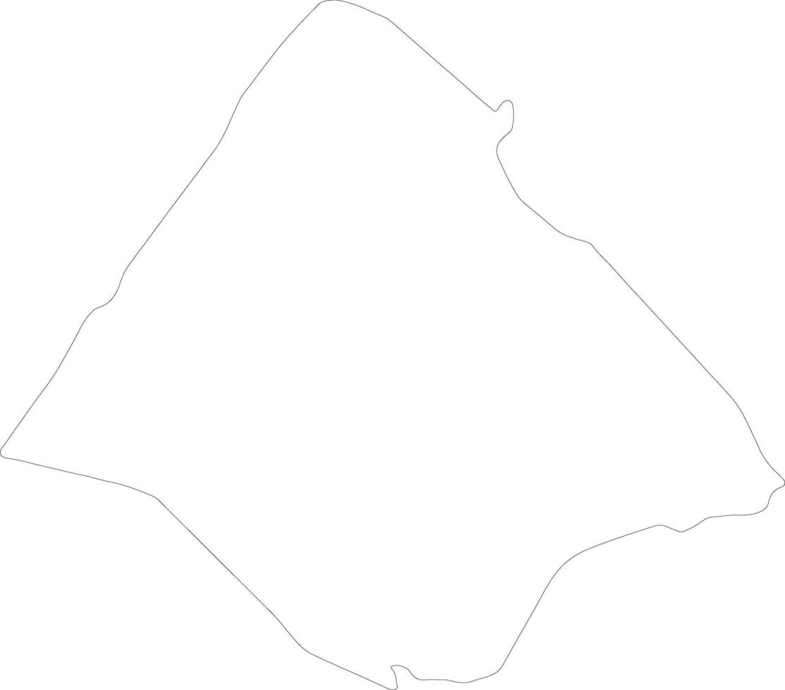 Tadjourah Djibouti outline map vector