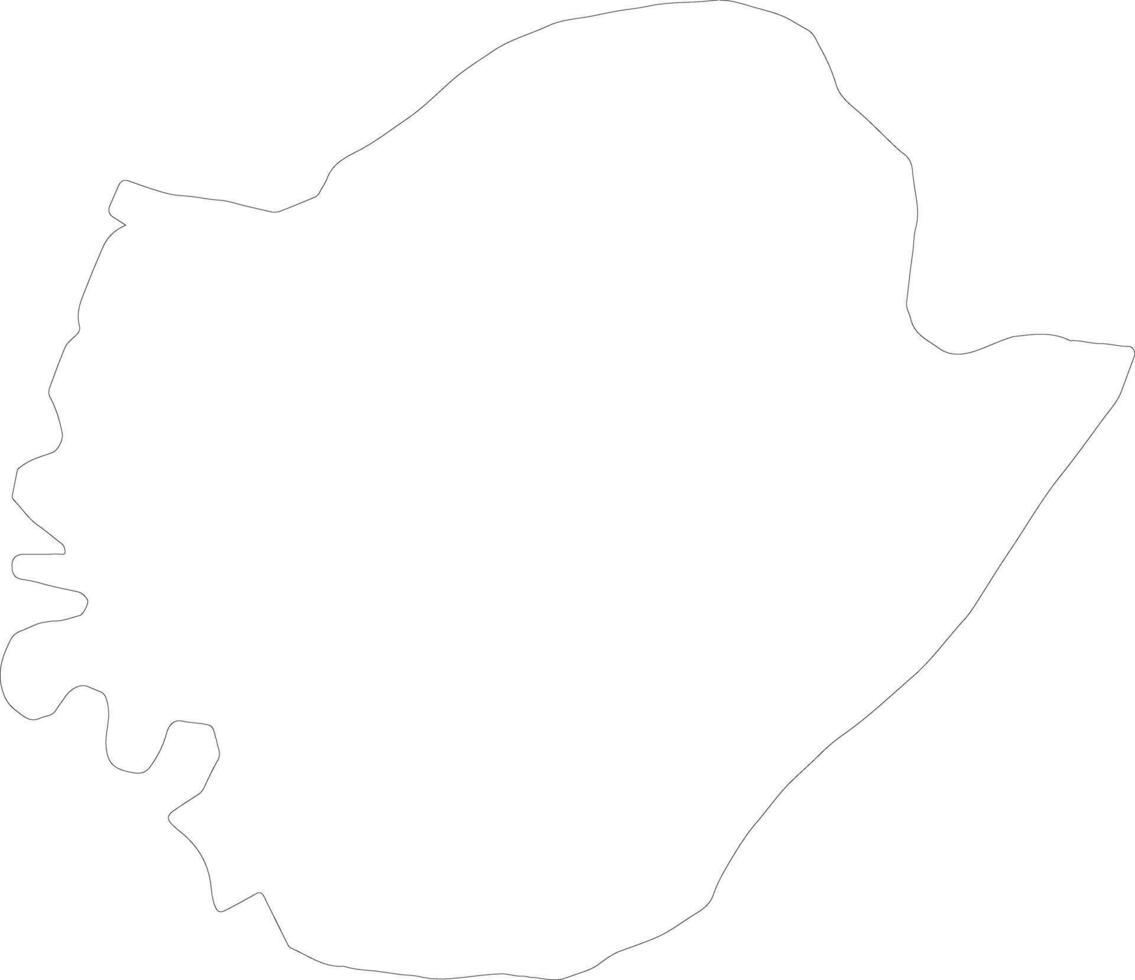 Tainan City Taiwan outline map vector