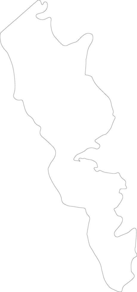 Surigao del Sur Philippines outline map vector