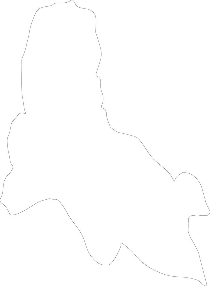 Svay Rieng Cambodia outline map vector