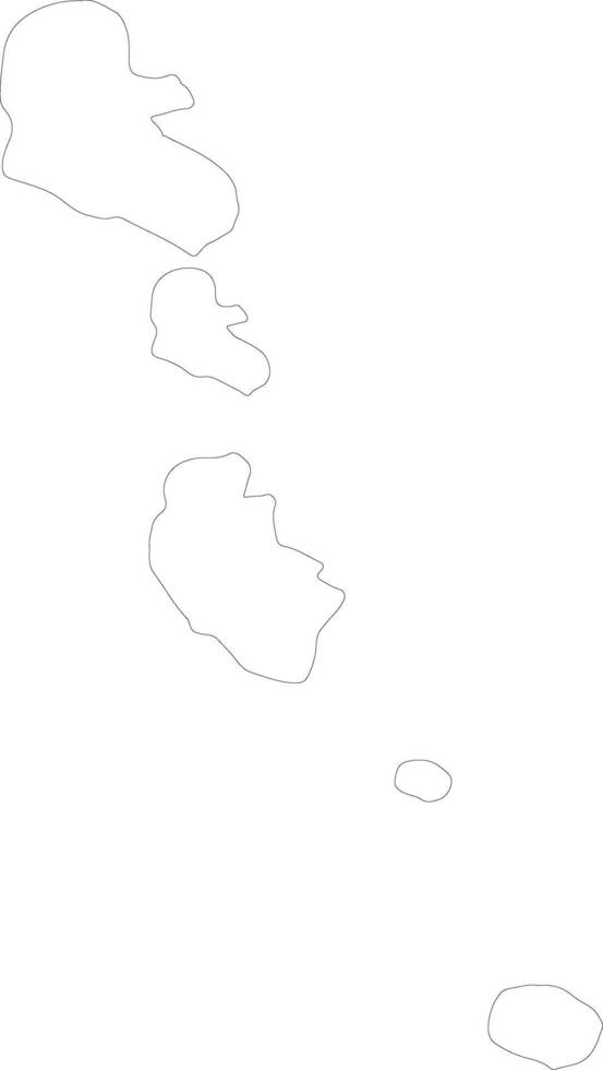 Tafea Vanuatu outline map vector