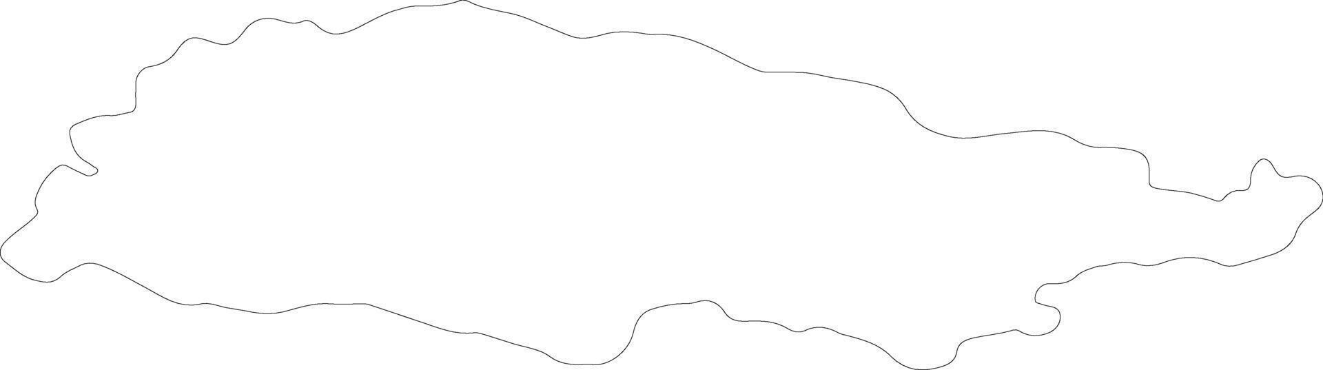 Talas Kyrgyzstan outline map vector