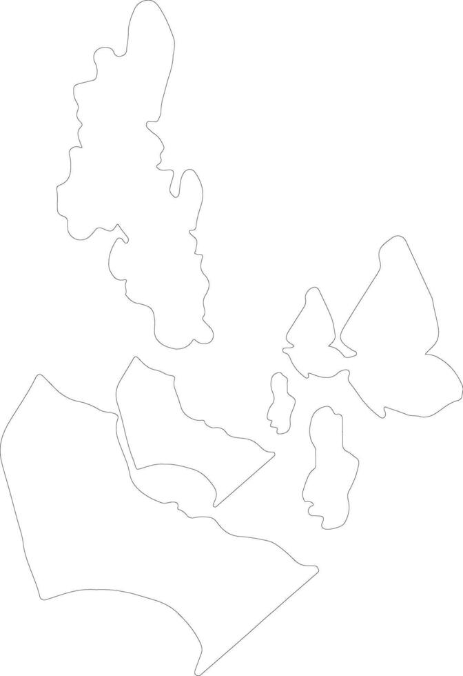 Surigao del Norte Philippines outline map vector