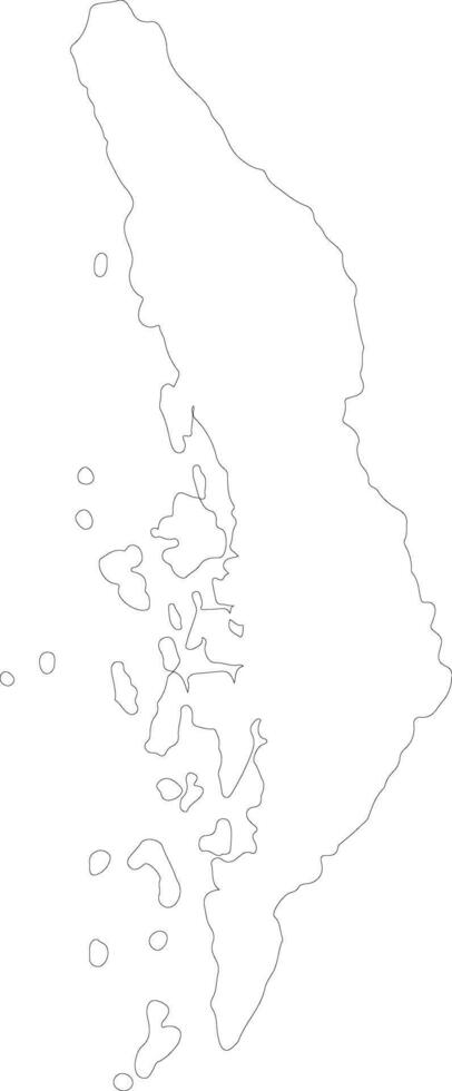 Tanintharyi Myanmar outline map vector