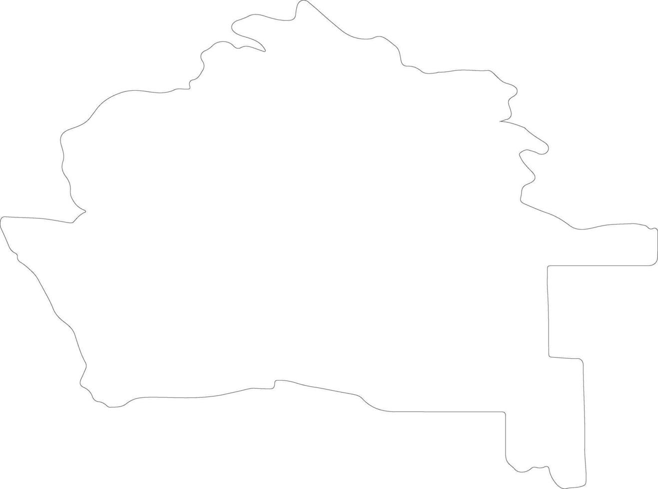 Tashauz Turkmenistan outline map vector