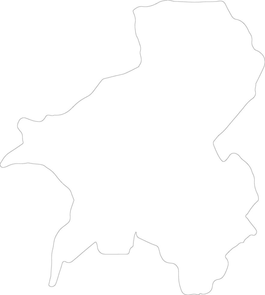 Taraba Nigeria outline map vector