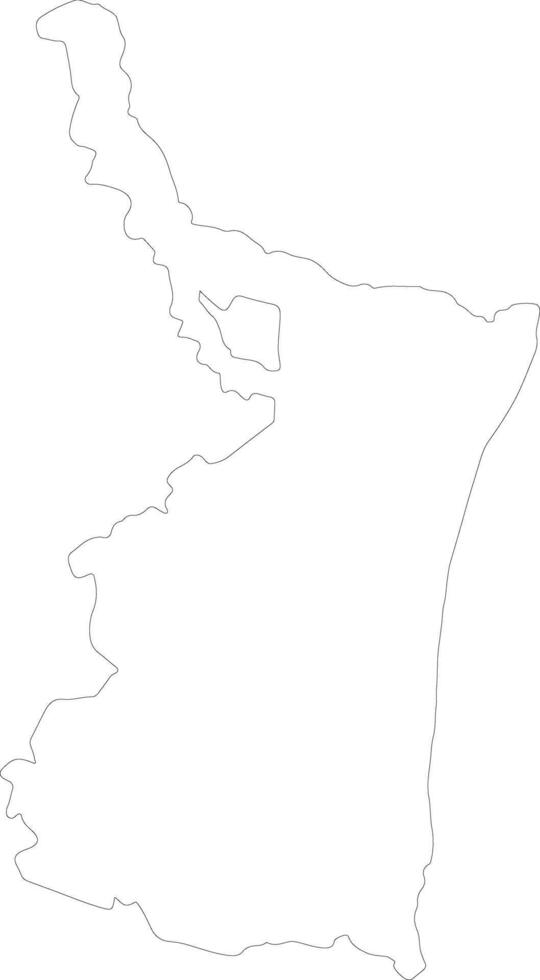 tamaulipas mexico contorno mapa vector