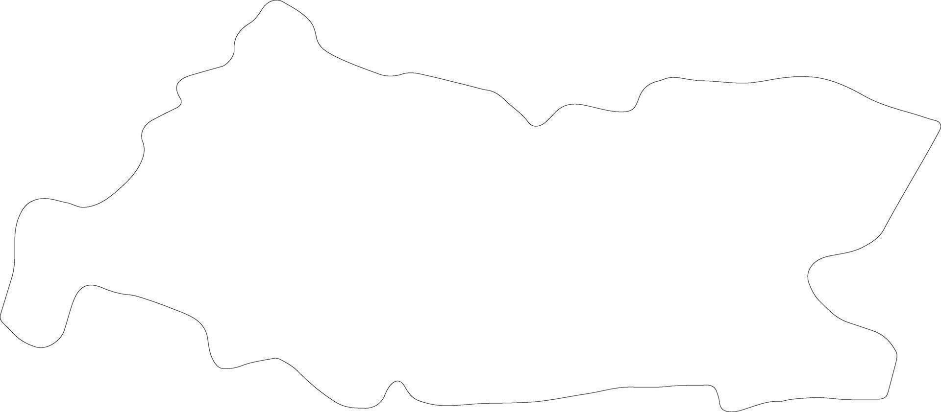 Tissemsilt Algeria outline map vector