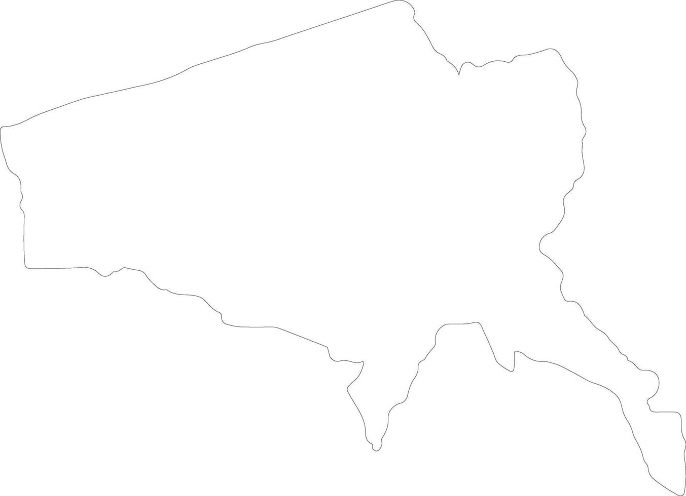 Tete Mozambique outline map vector