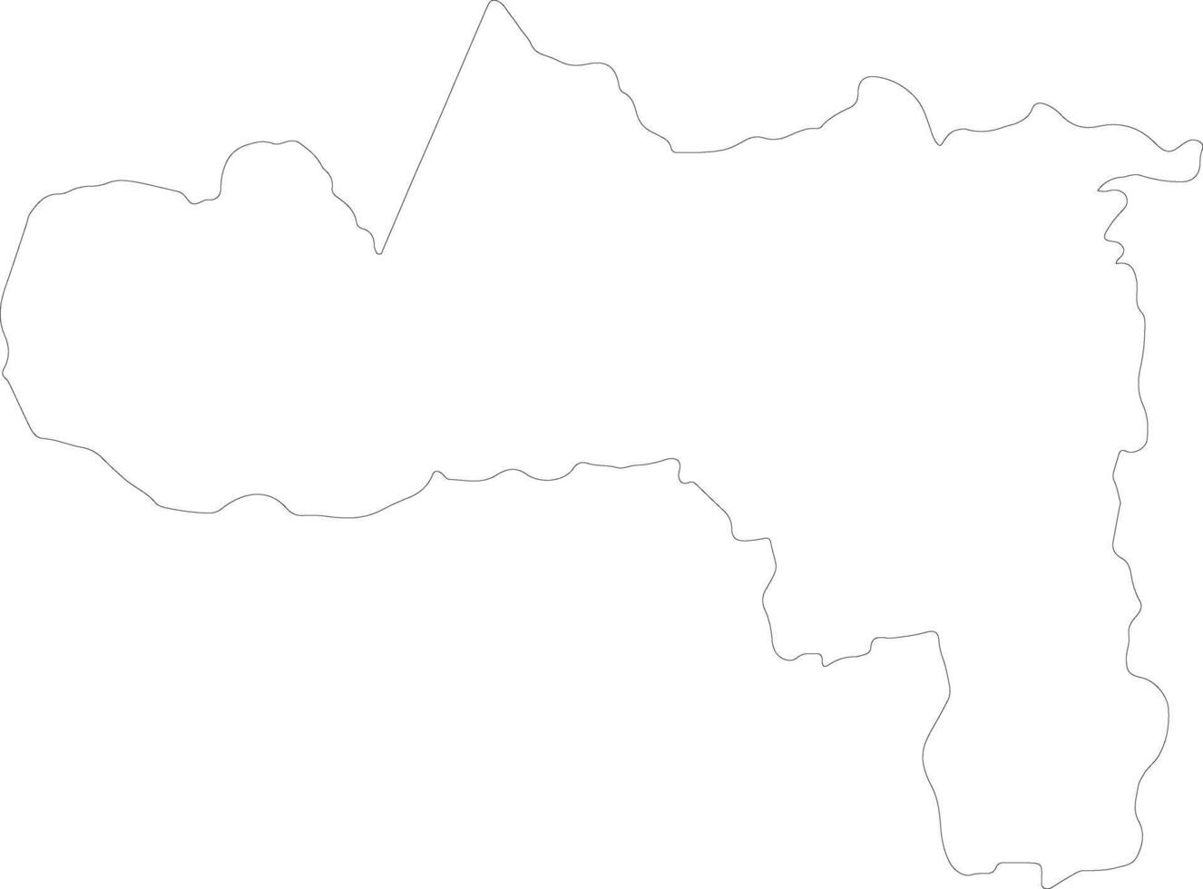 Tigray Ethiopia outline map vector