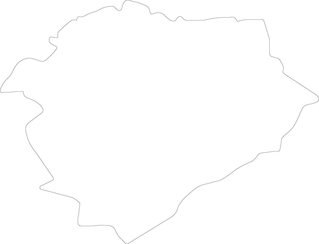 Tiaret Algeria outline map vector