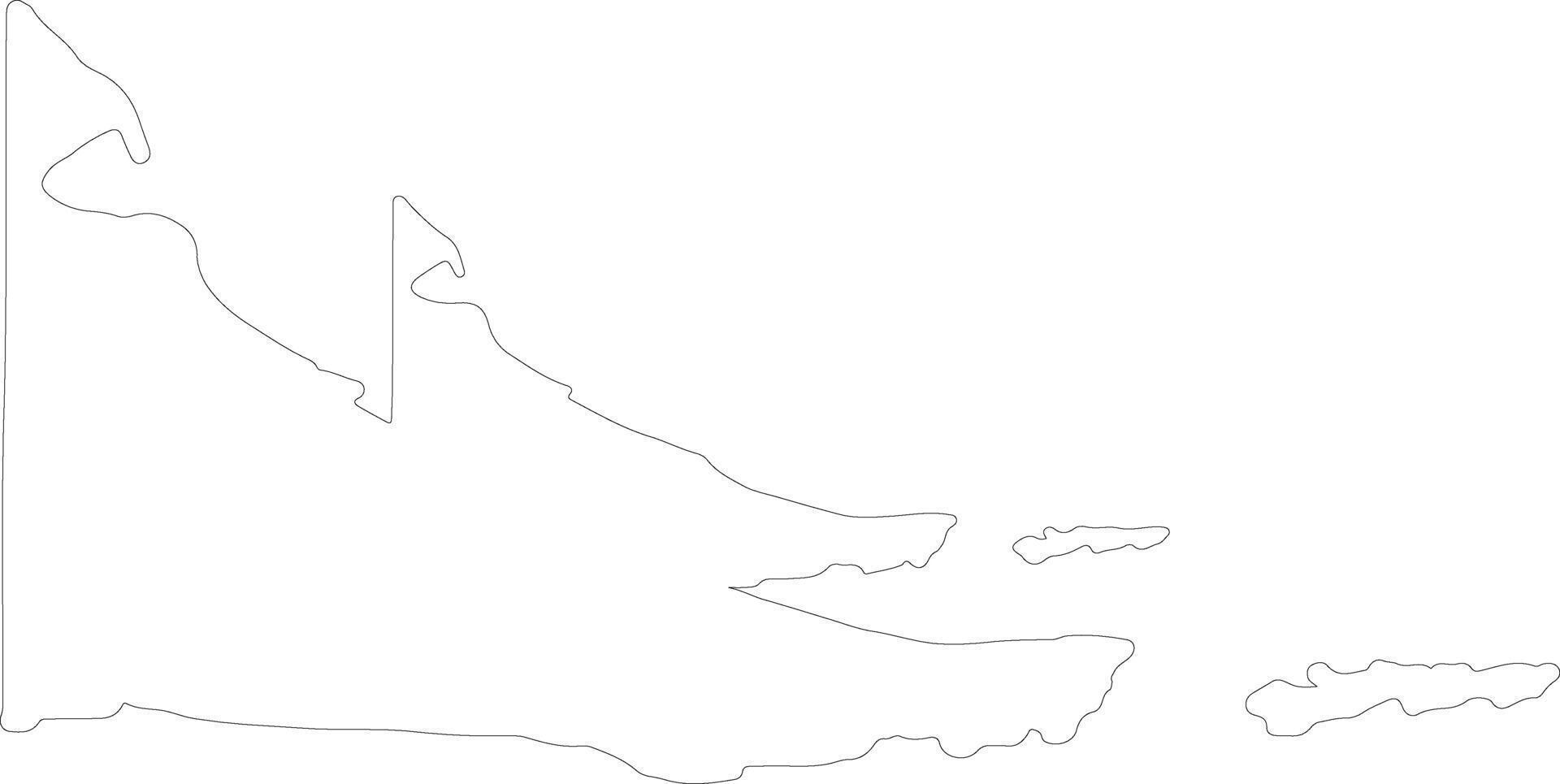 Tierra del Fuego Argentina outline map vector