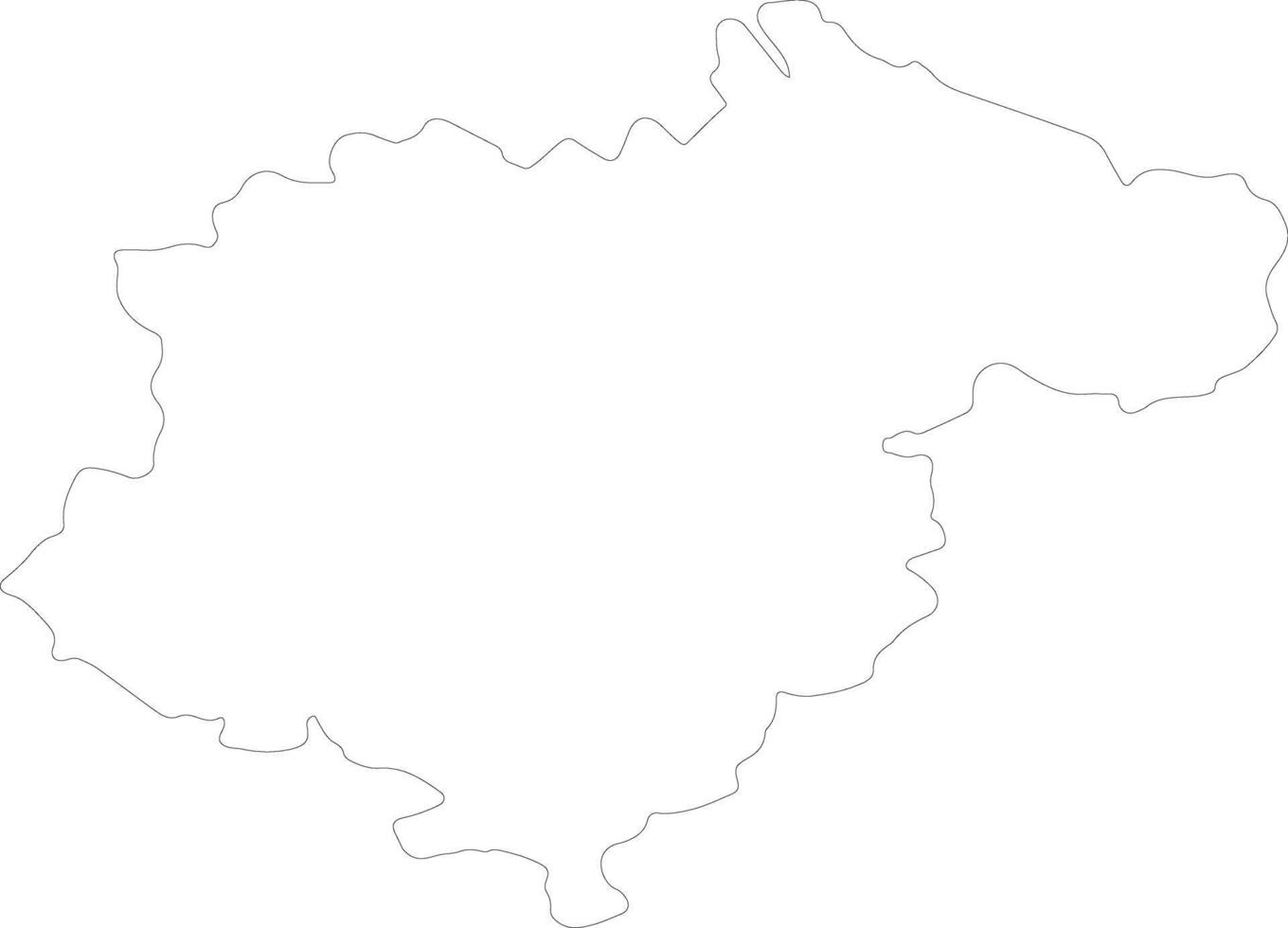 Teruel Spain outline map vector