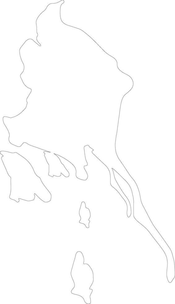 Trat Thailand outline map vector