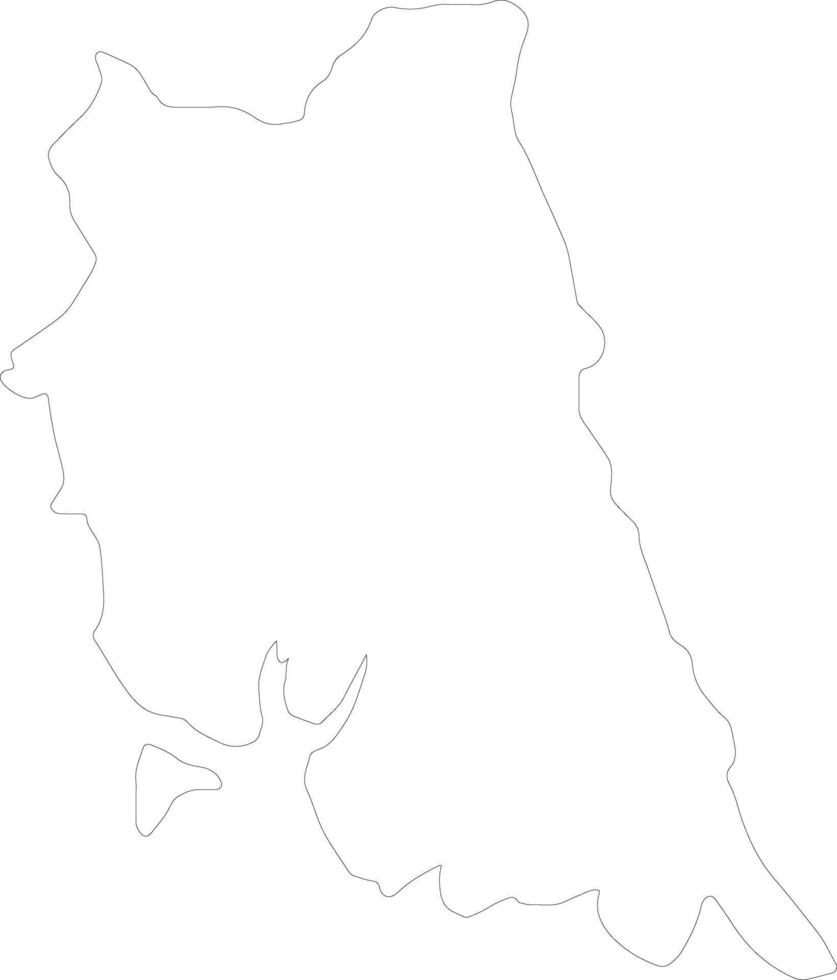 Trang Thailand outline map vector