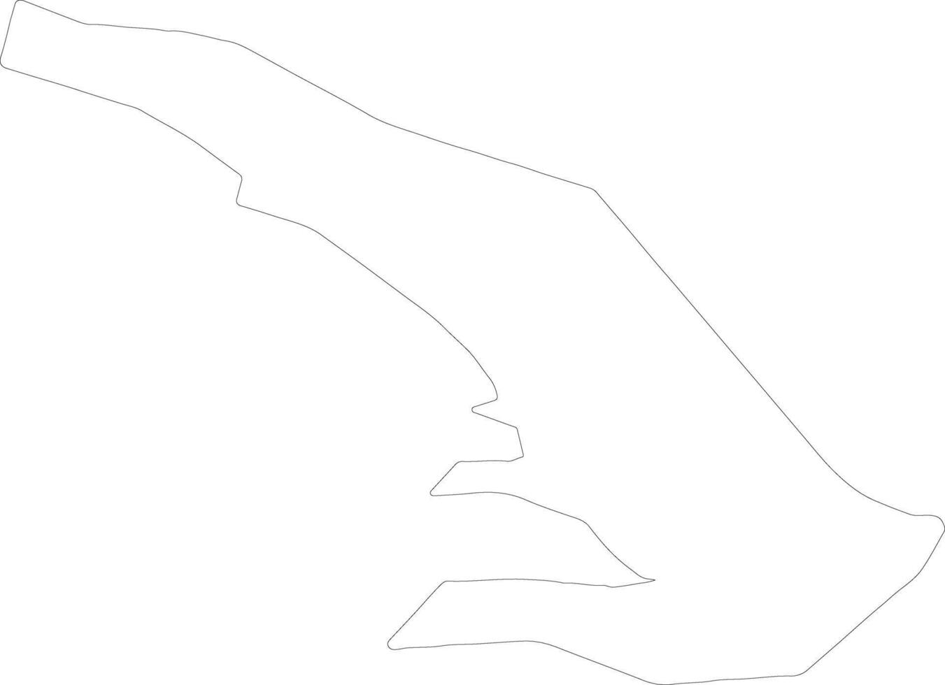 Trieste Italy outline map vector