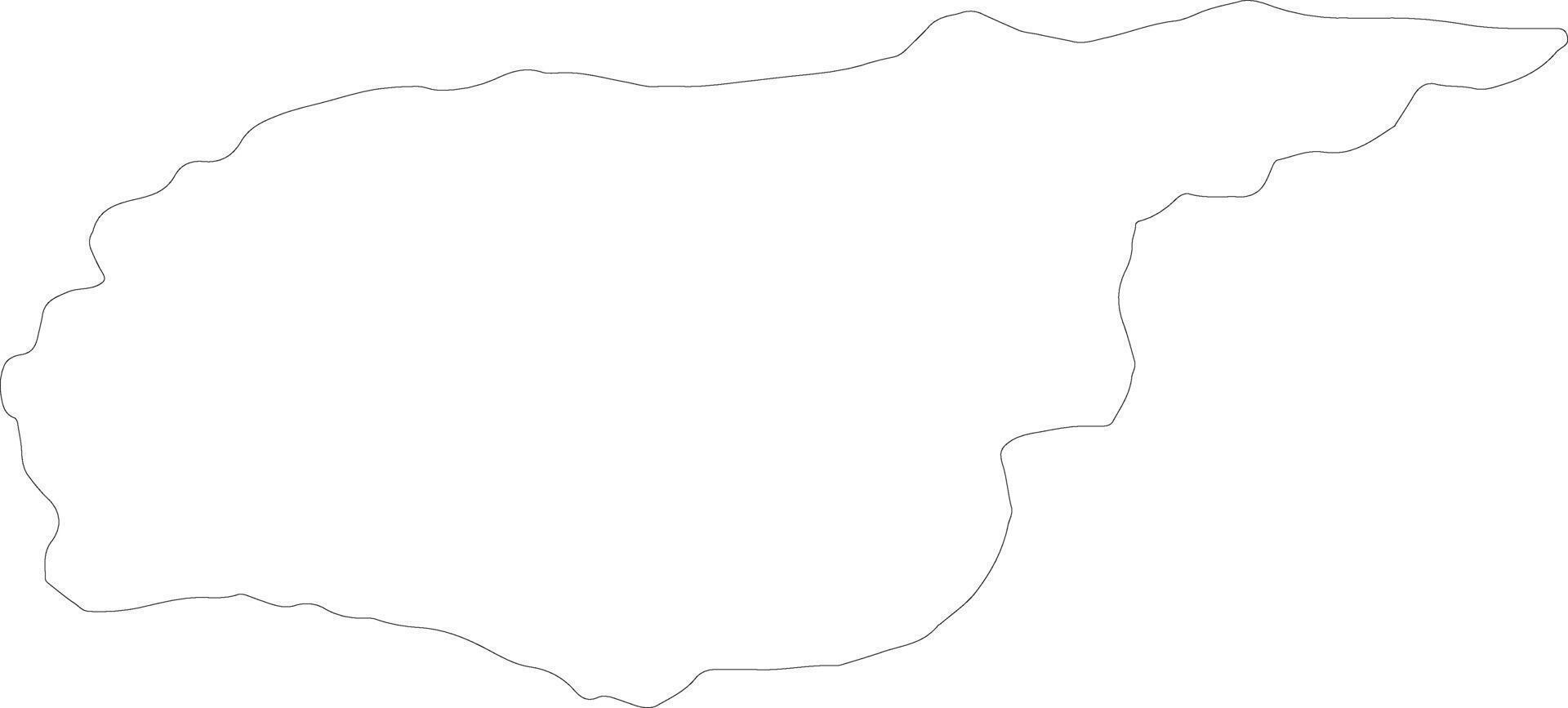 Tunceli Turkey outline map vector