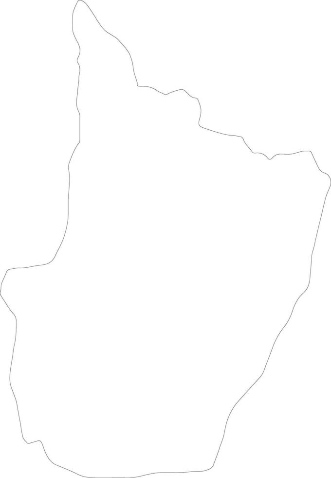 Upper Takutu-Upper Essequibo Guyana outline map vector