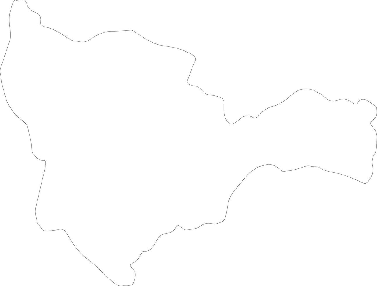 Tuy Burkina Faso outline map vector