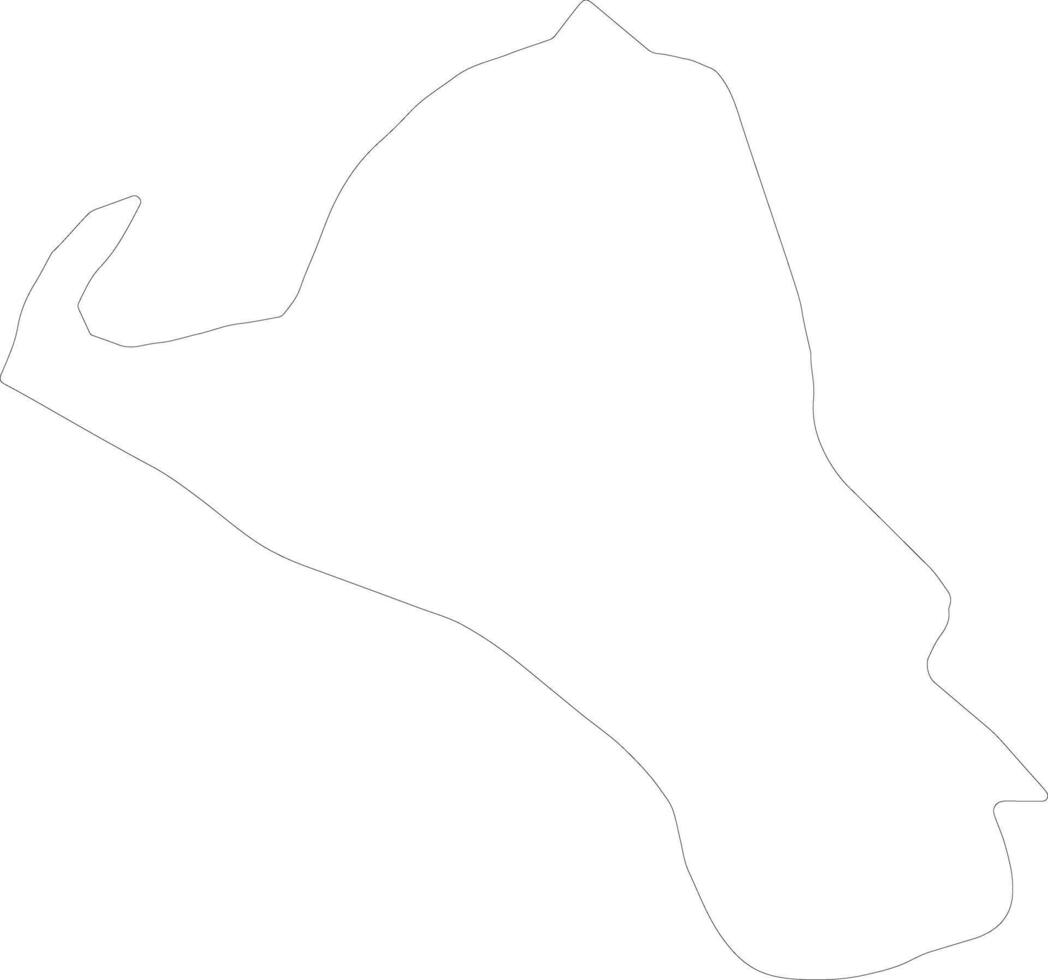 Umm Al Qaywayn United Arab Emirates outline map vector