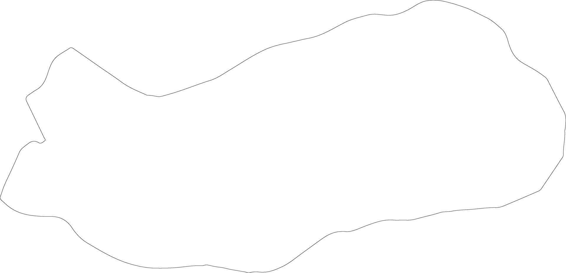 Upper River Gambia outline map vector