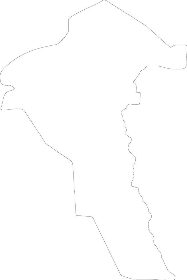 unidad s Sudán contorno mapa vector