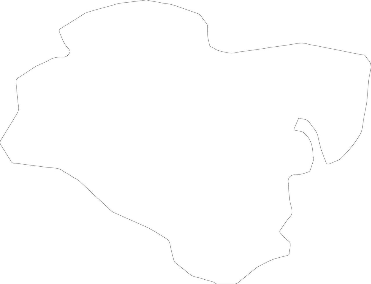 Ulsan South Korea outline map vector