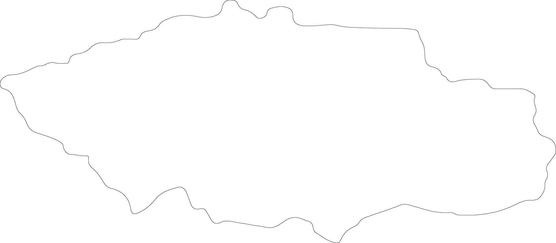 Uvs Mongolia outline map vector