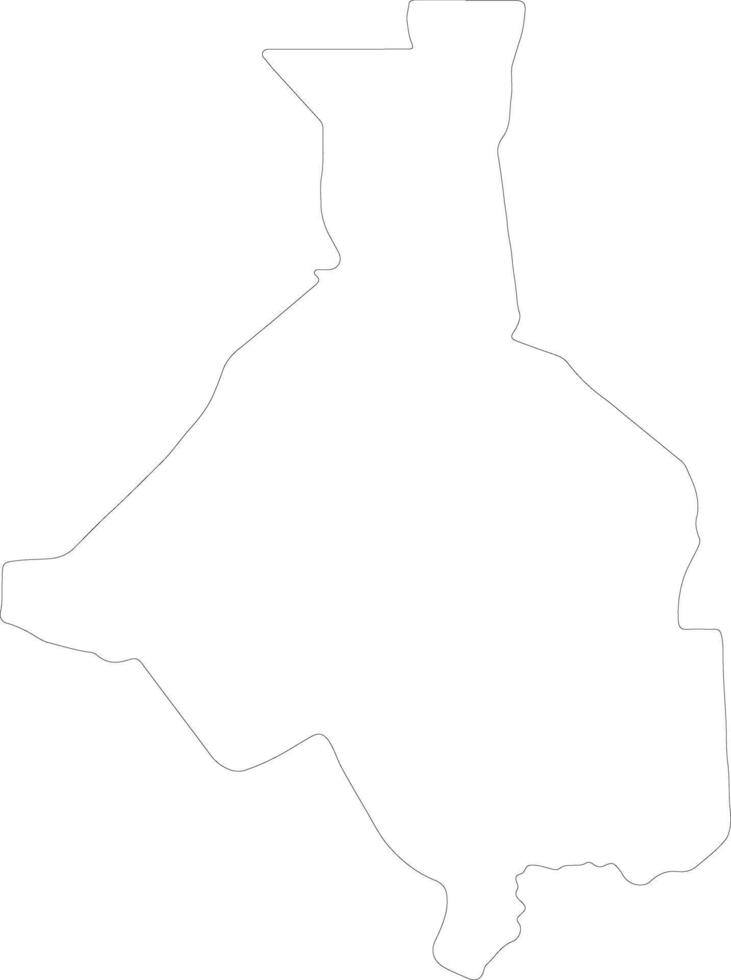 Superior Nilo s Sudán contorno mapa vector
