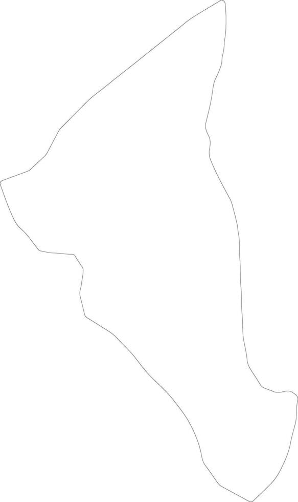 Tutong Brunei outline map vector