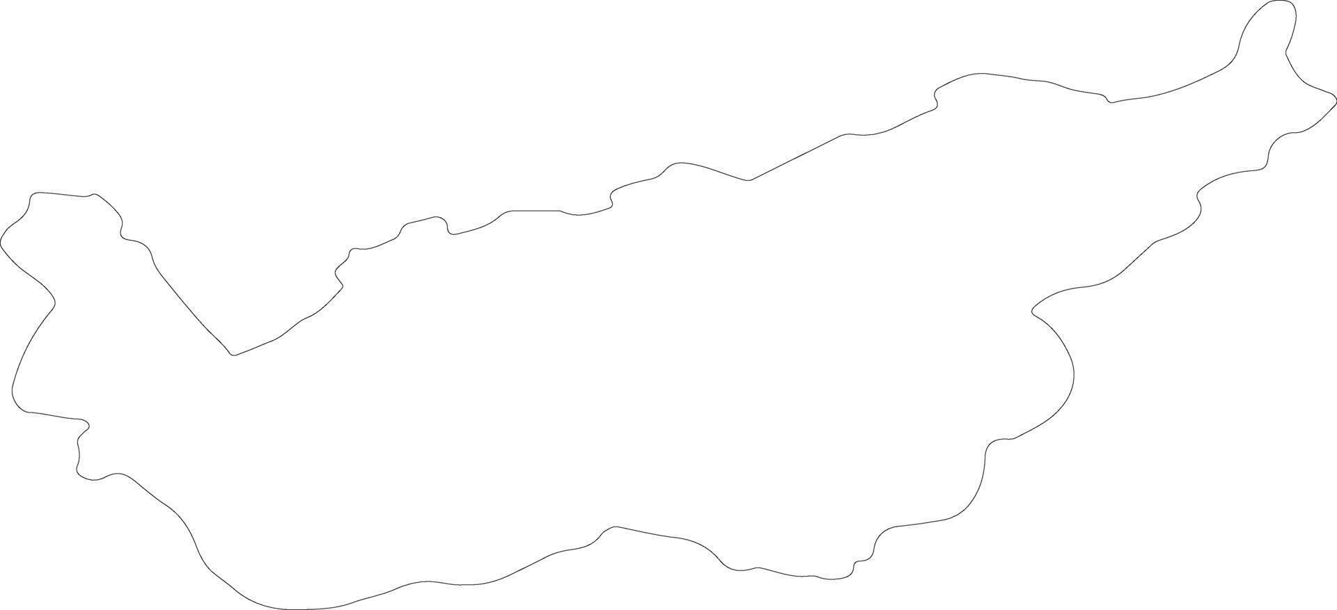 Valais Switzerland outline map vector