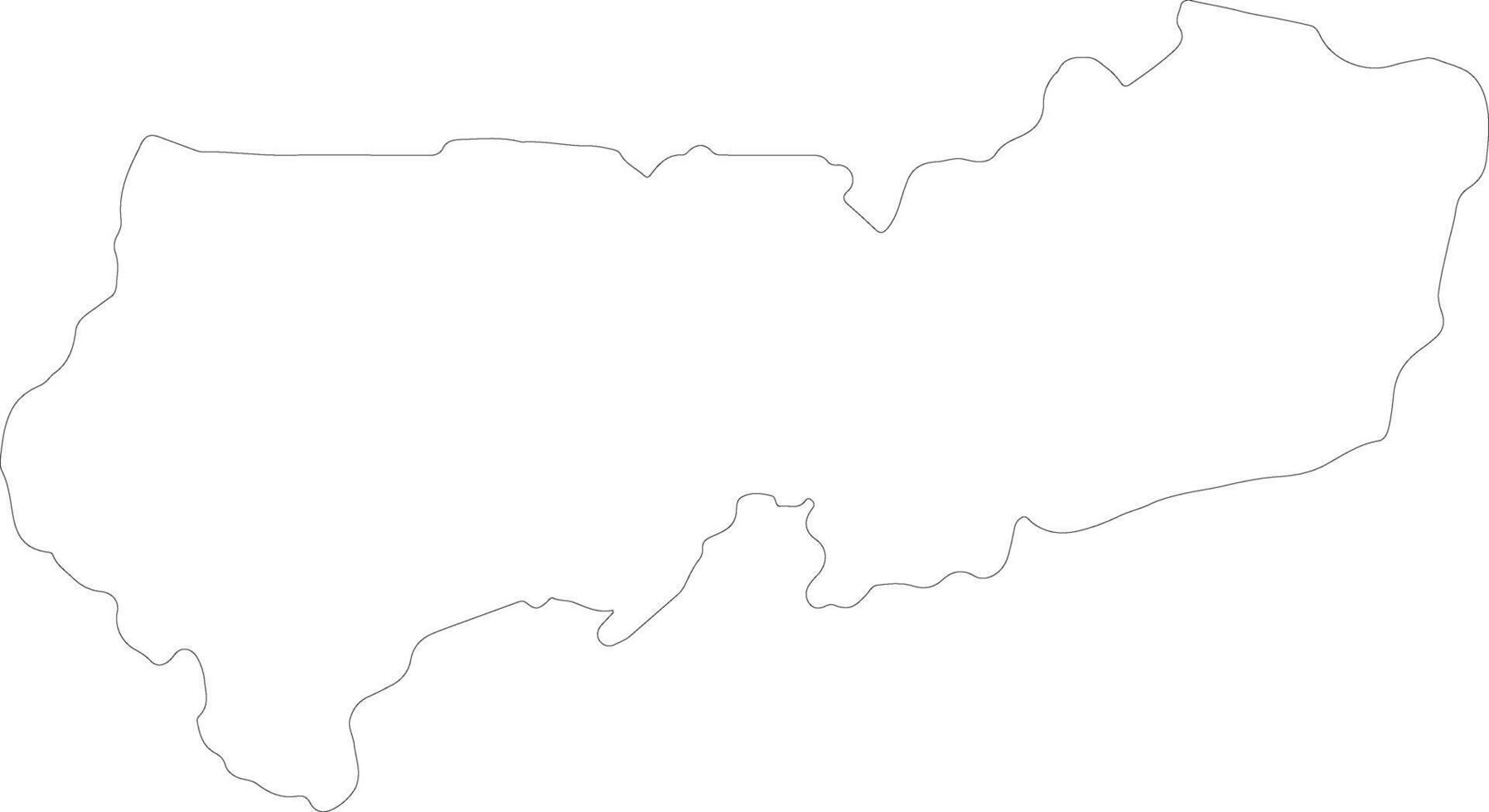 Upper East Ghana outline map vector